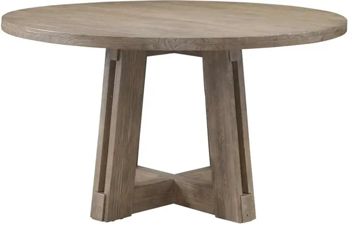Ocean 54" Round Dining Table, Natural Gray