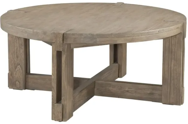 Ocean Round Cocktail Table, Natural Gray Mindi