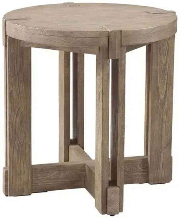 Ocean End Table - Natural Gray Mindi - Brown