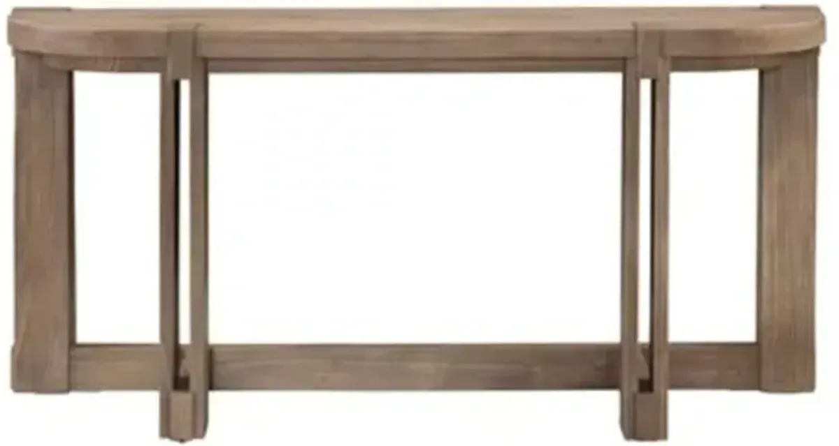 Ocean Console Table - Natural Gray Mindi - Brown