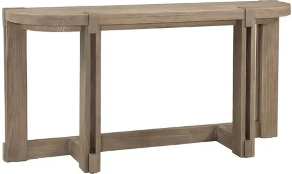 Ocean Console Table - Natural Gray Mindi - Brown