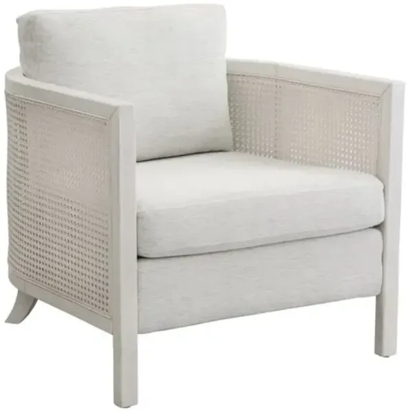 Marin Cane Accent Chair - Hampstead Oyster Linen/White Wash, Comfortable, Durable