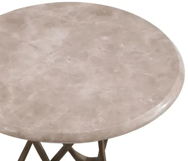 Sarah Marble Accent Table, Brass