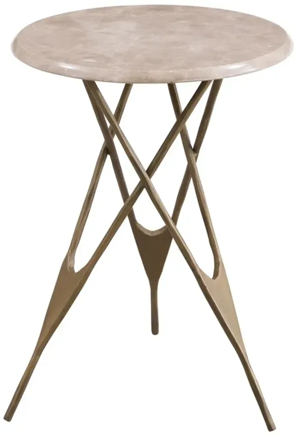 Sarah Marble Accent Table, Brass