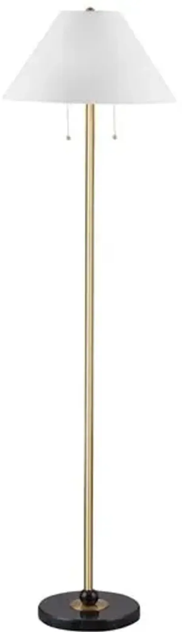 Sofia Marble Floor Lamp - Black/Brass