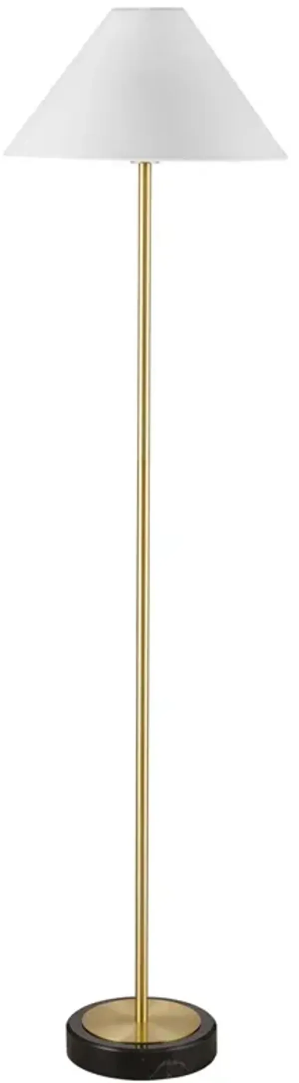 Yuna Marble Floor Lamp - Brass/Black