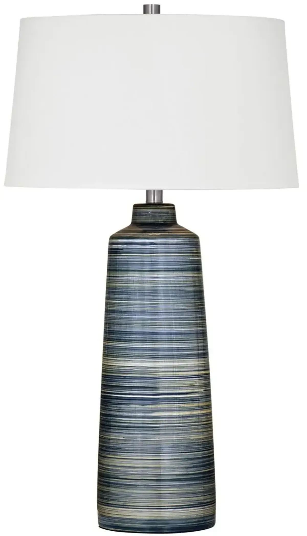 Walter Ceramic Table Lamp - Brushed Blue