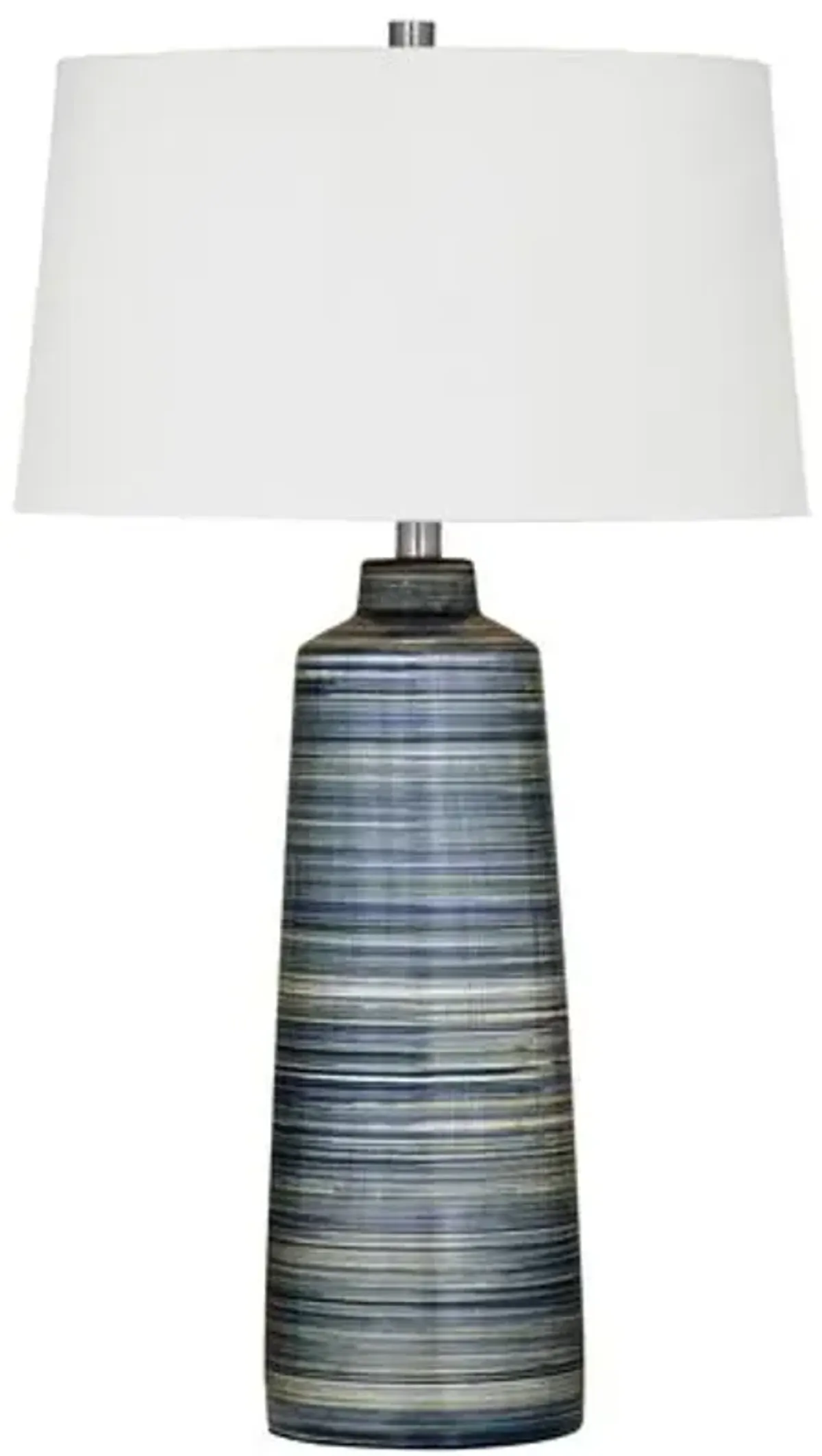 Walter Ceramic Table Lamp - Brushed Blue