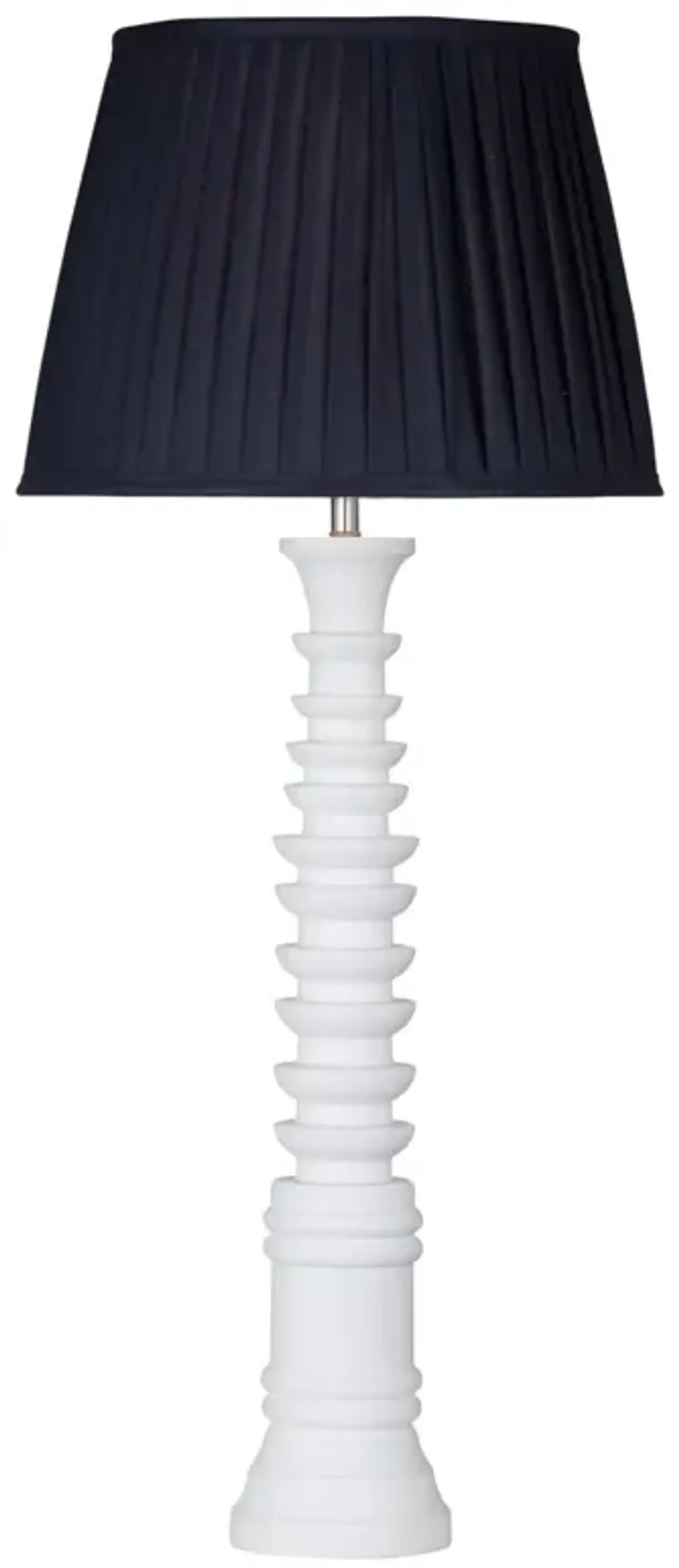 Allison Table Lamp - White/Navy Shade