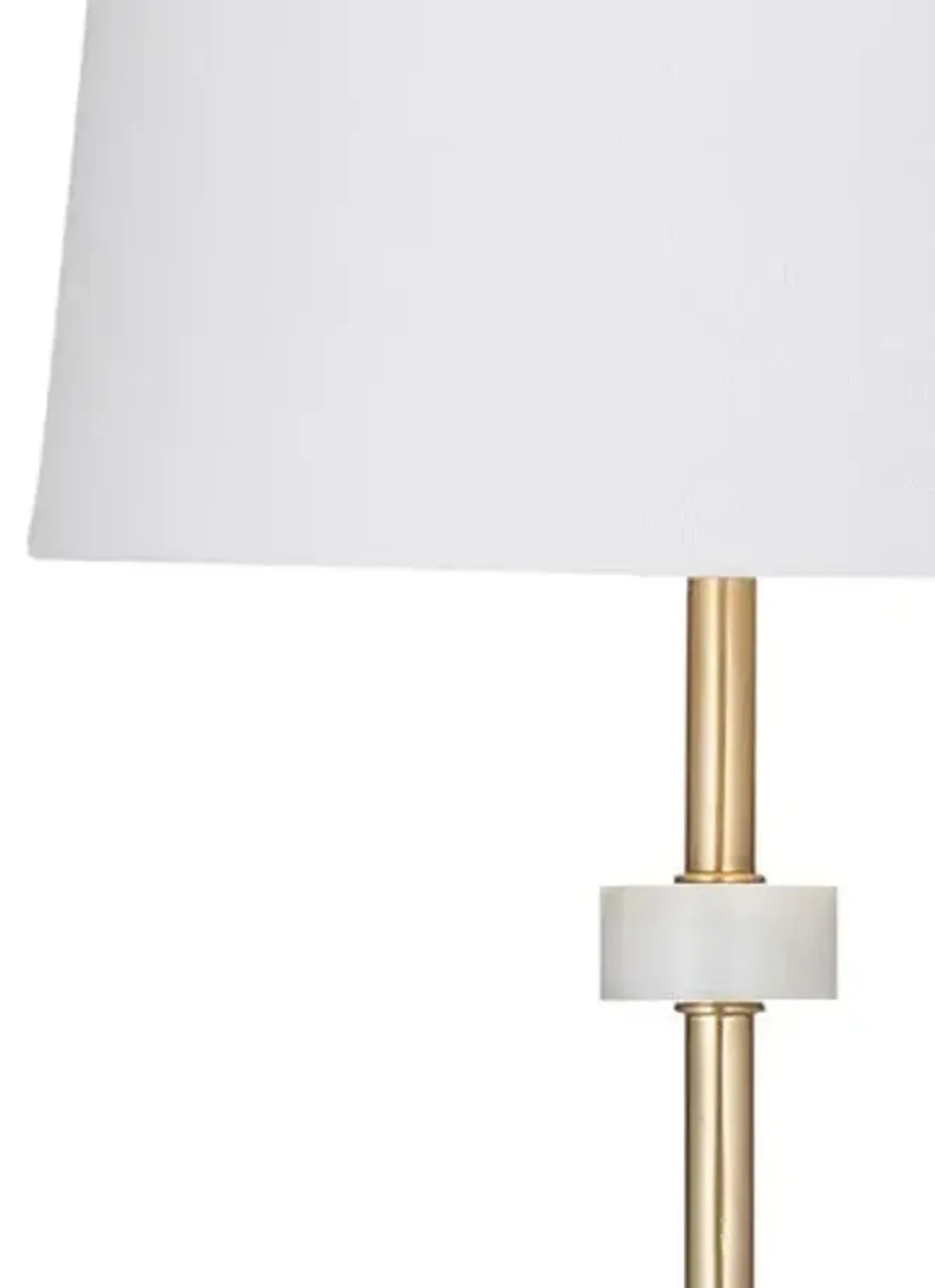 Camila Marble Table Lamp - White/Brass