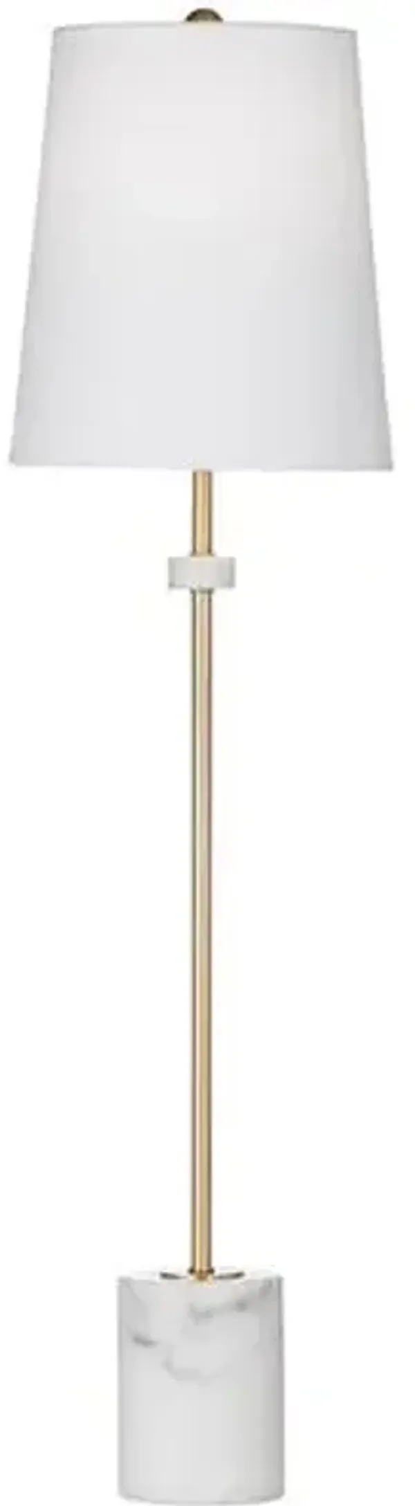 Camila Marble Table Lamp - White/Brass