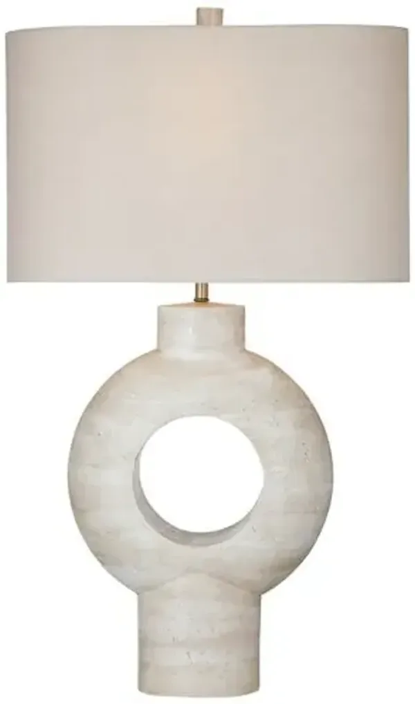 Melissa Table Lamp - Cream - White