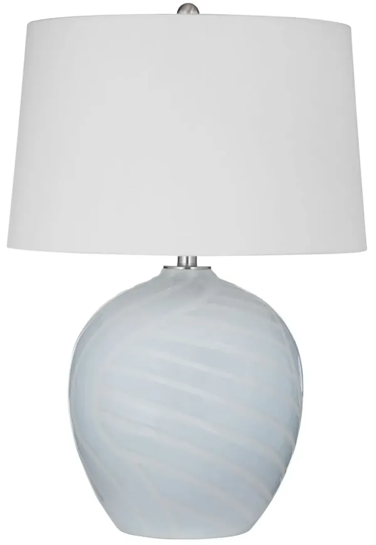Casey Ceramic Table Lamp - Light Blue/Cream