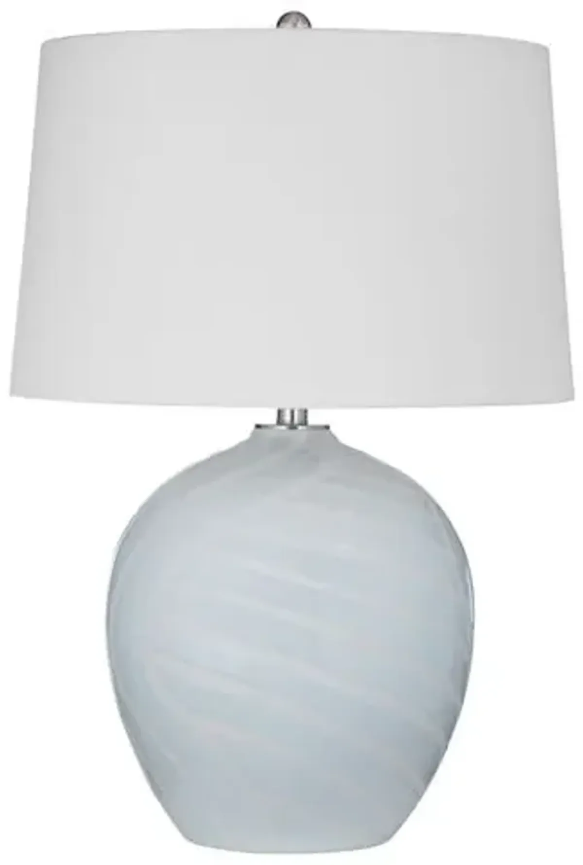 Casey Ceramic Table Lamp - Light Blue/Cream