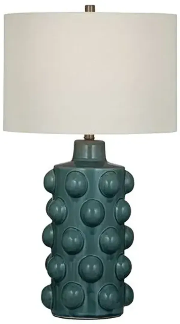 Emery Ceramic Table Lamp - Blue/Green