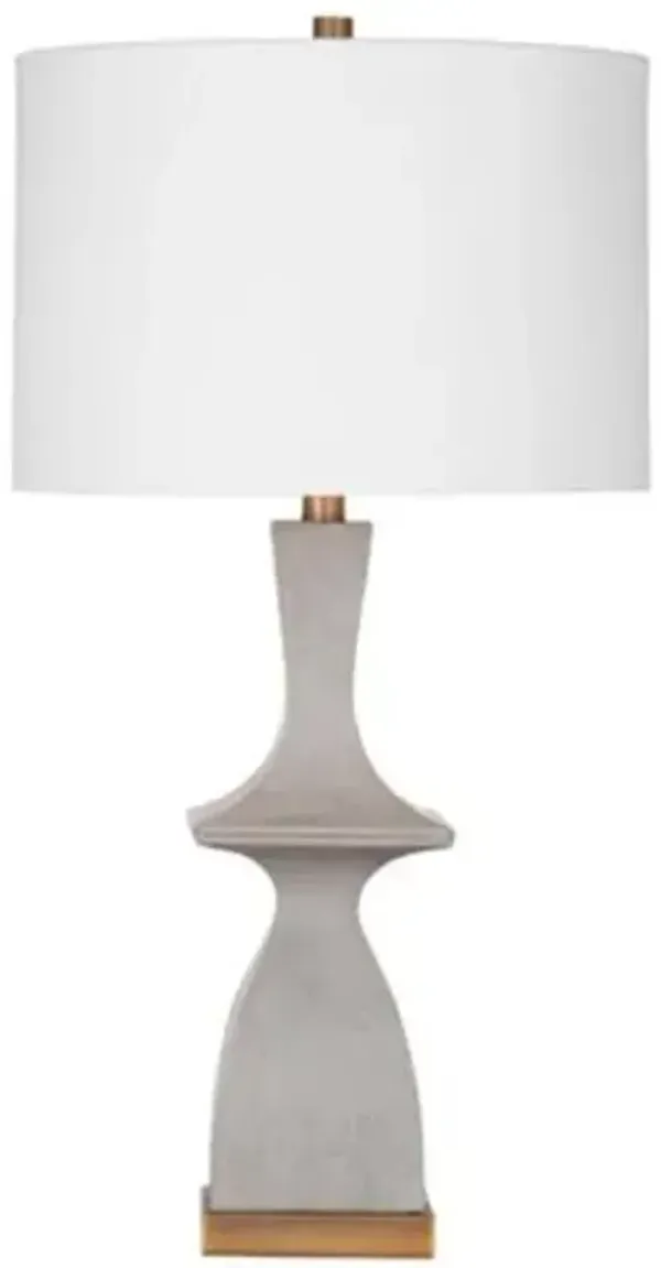 Kennedy Table Lamp - Gray/Brass