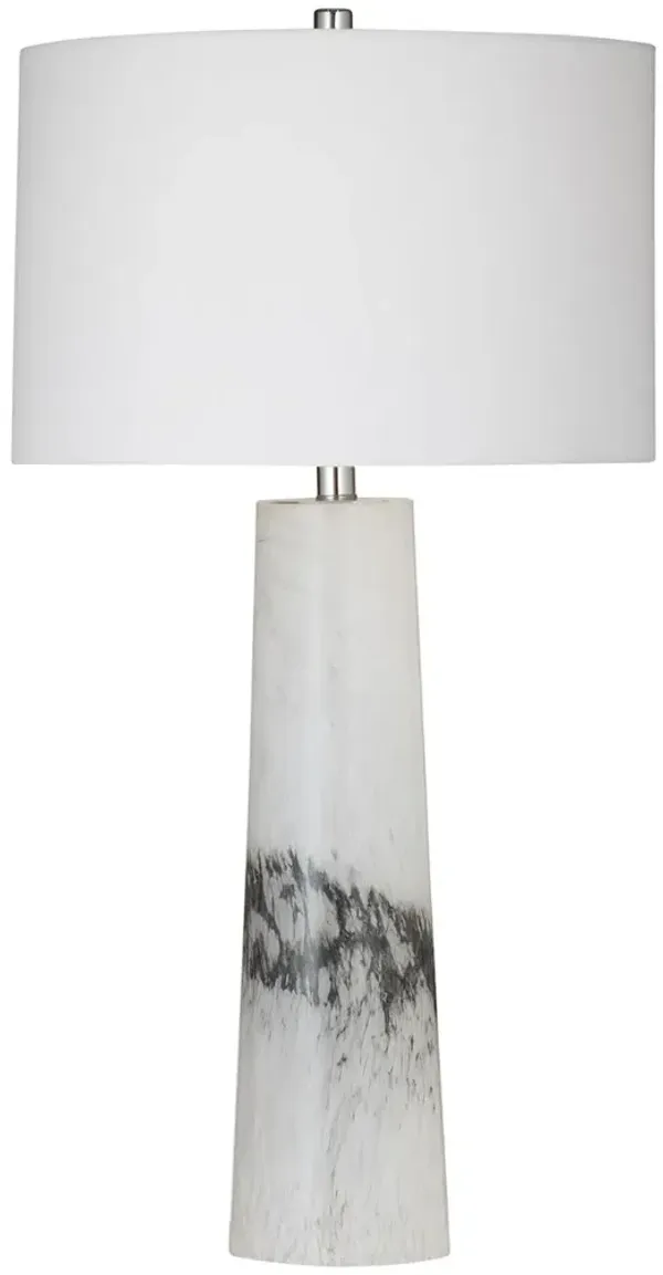Reese Glass Table Lamp - White