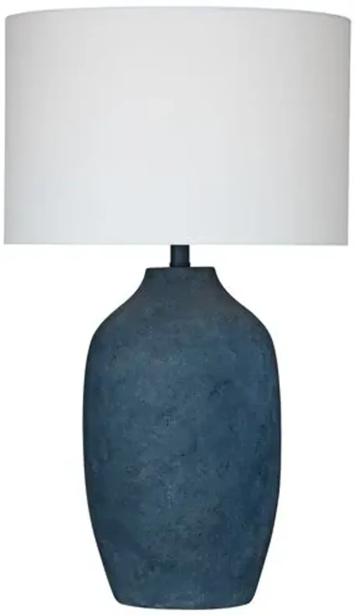 Skyla Cement Table Lamp - Matte Blue