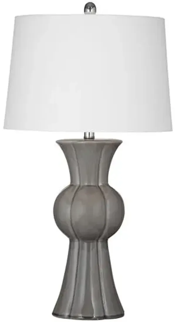 Imani Ceramic Table Lamp - Gray