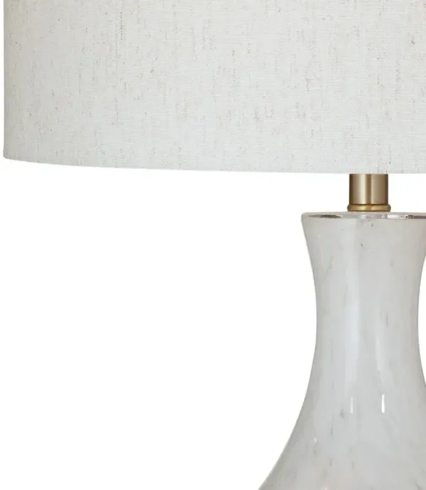 Inaya Glass Table Lamp - White/Black/Brushed Gold