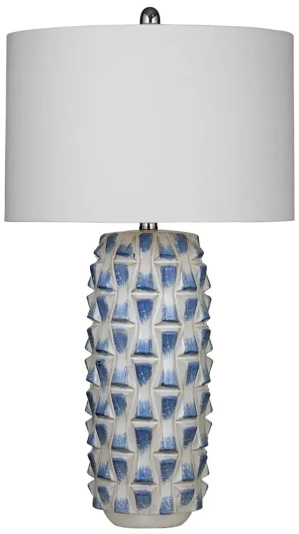 Aurelian Ceramic Table Lamp - Blue/White