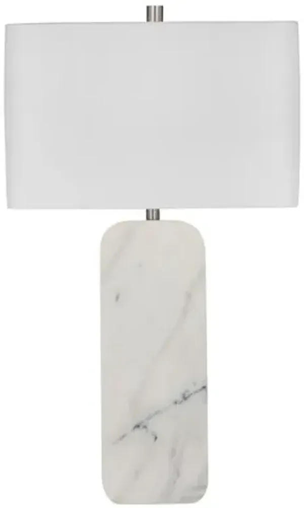 Falcon Marble Table Lamp - White