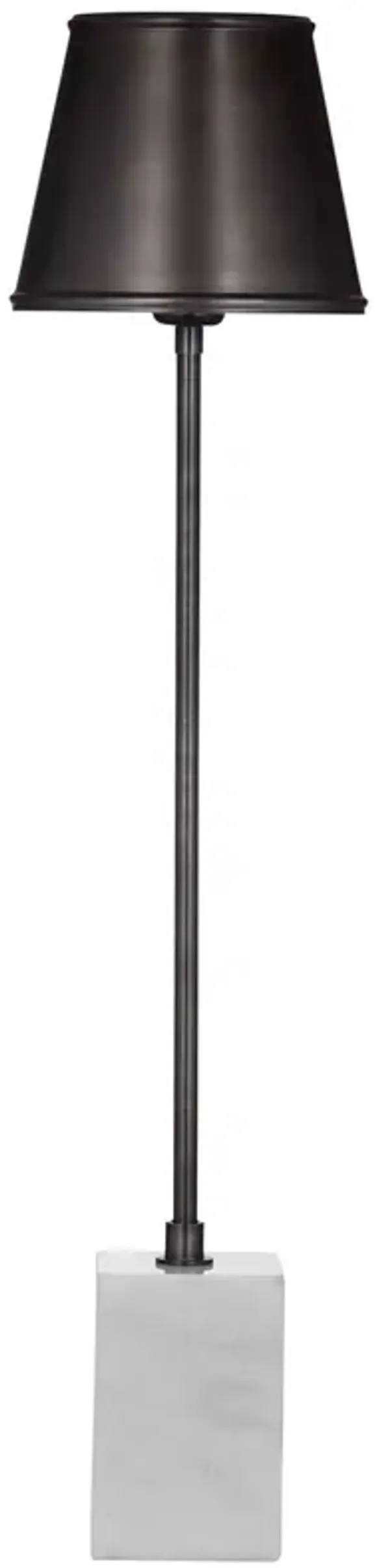 Halston Marble Table Lamp - White/Gunmetal - Black