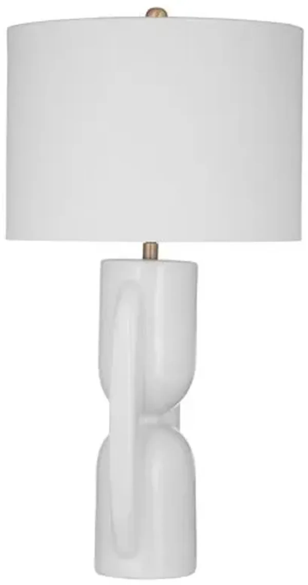 Omari Ceramic Table Lamp - Glossy White