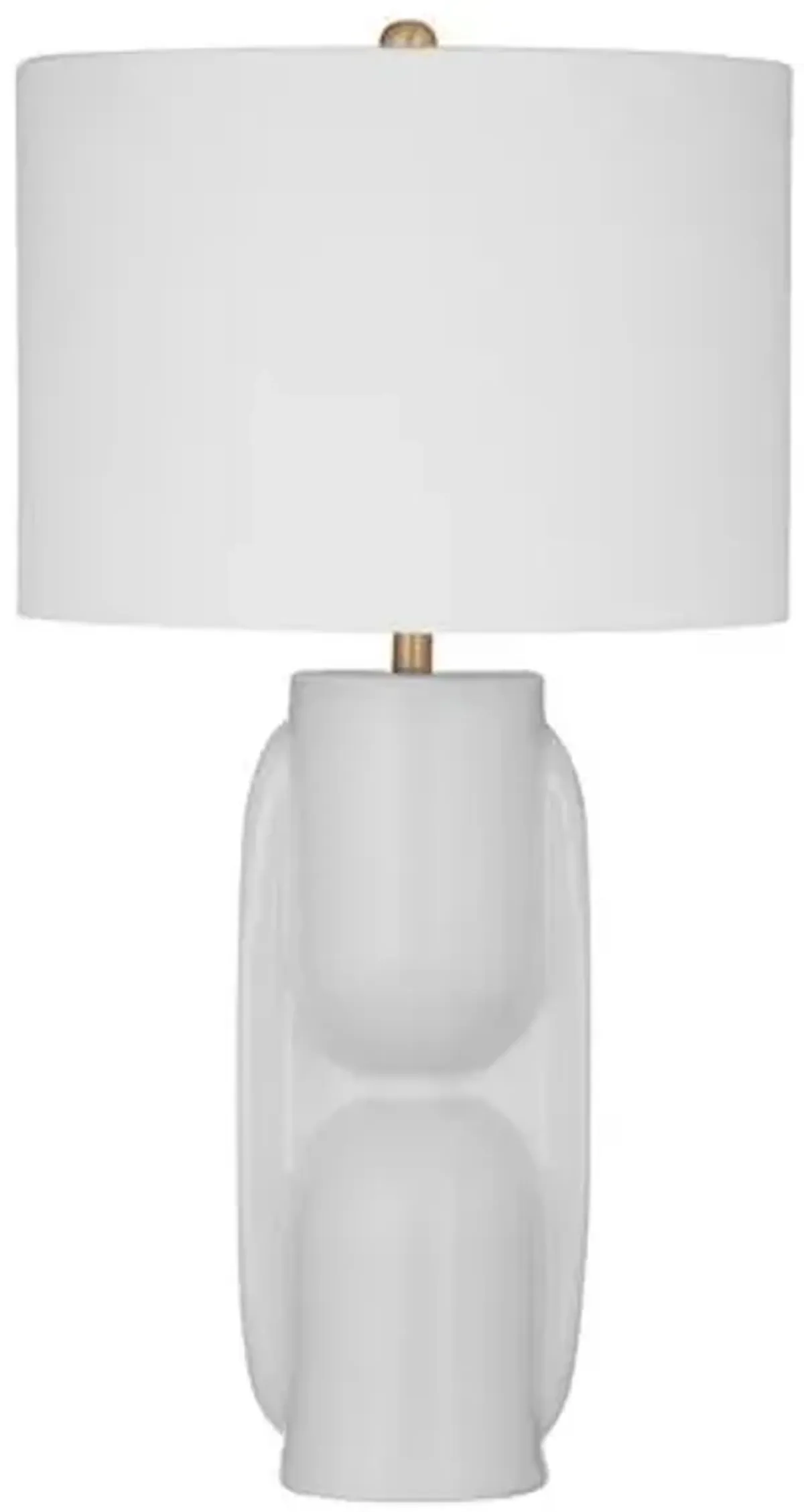 Omari Ceramic Table Lamp - Glossy White