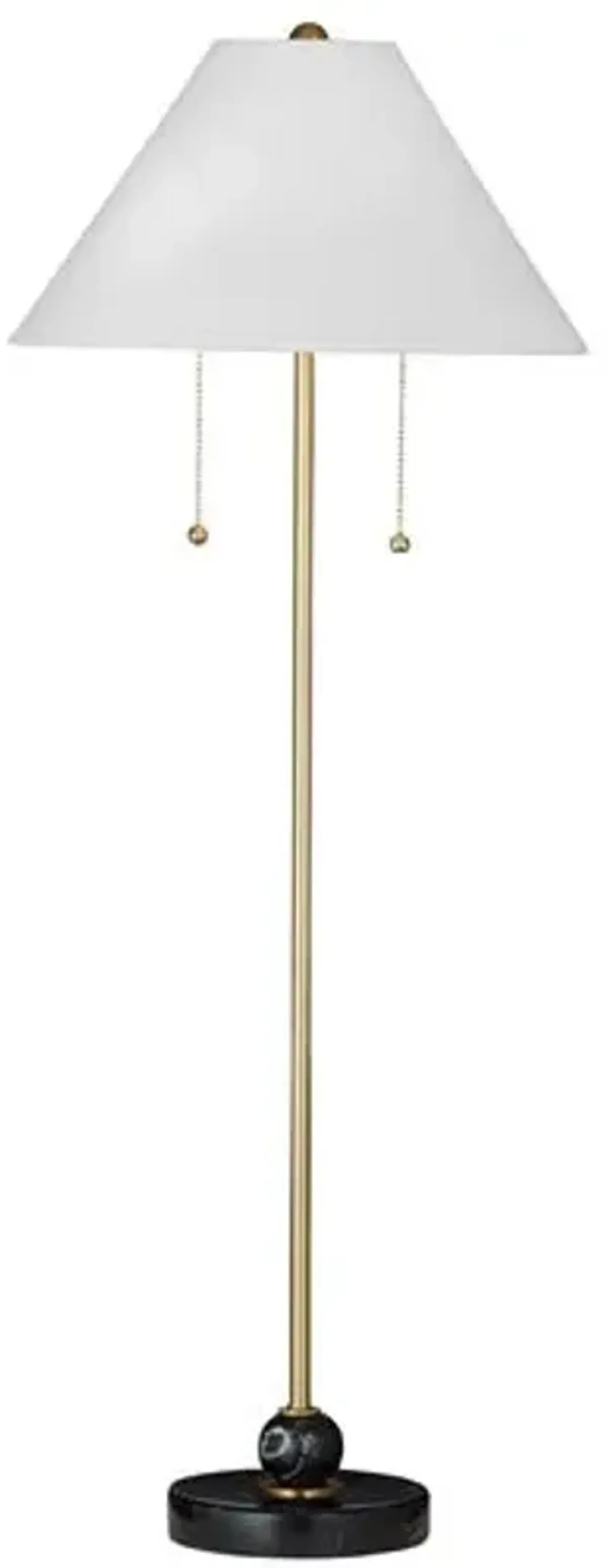 Marlon Marble Table Lamp - Brass/Black