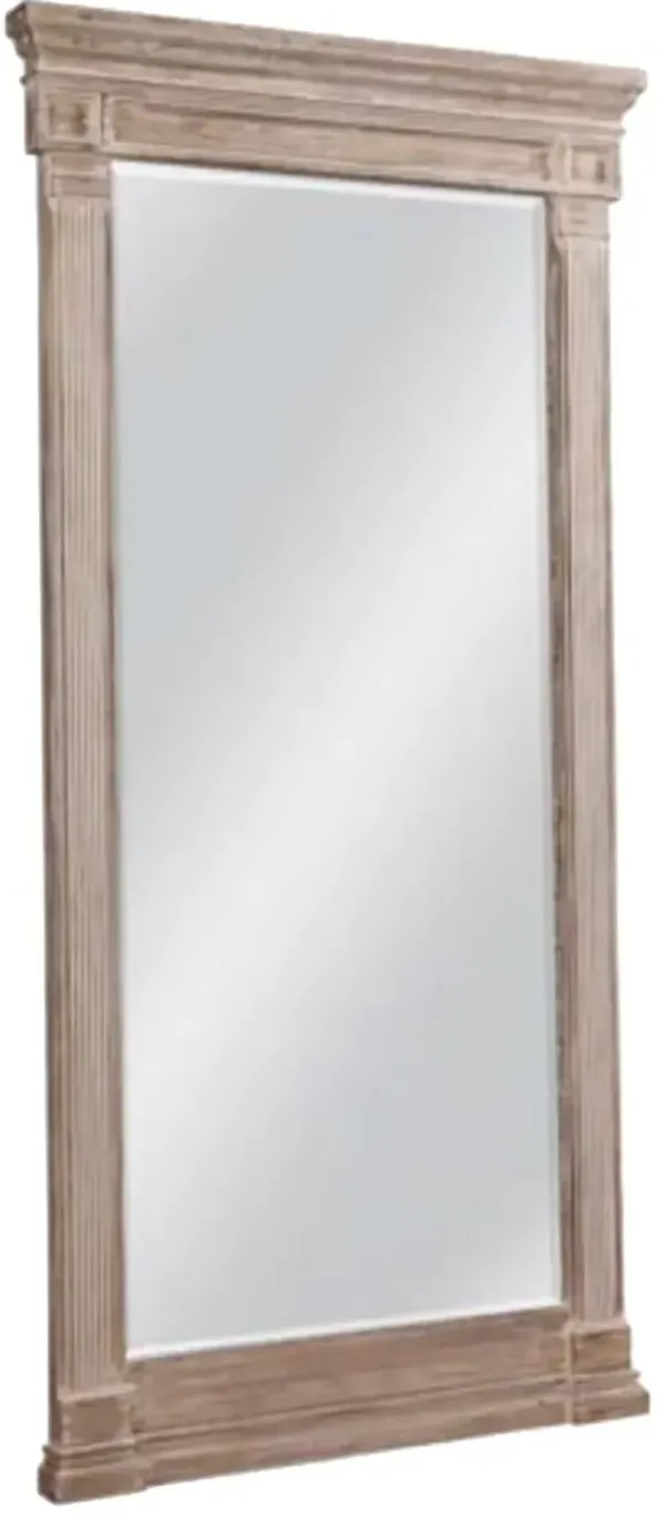 Kaitlyn Floor Mirror, Distressed Gray