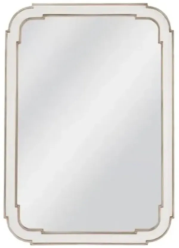 Caia Wall Mirror - White Lacquer/Silver Leaf