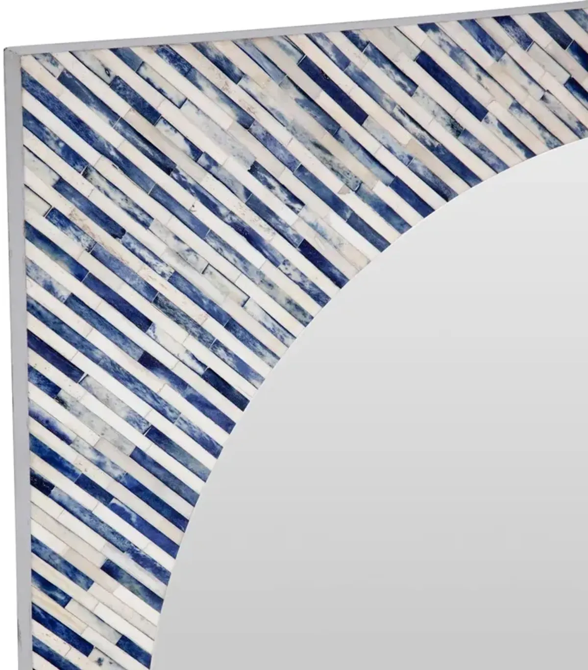 Zeva Bone Inlay Wall Mirror, Blue/Cream