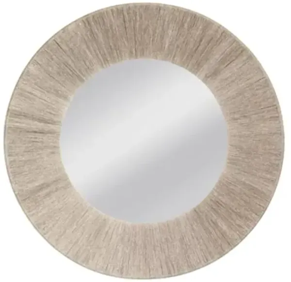 Azariah 48" Round Rope Wall Mirror - Light Natural
