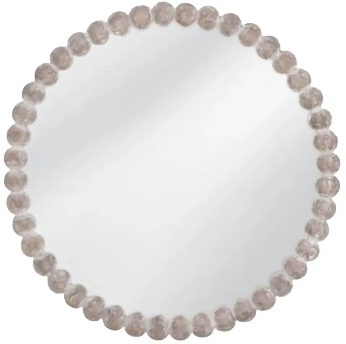 Gio 30" Round Wall Mirror, Whitewash