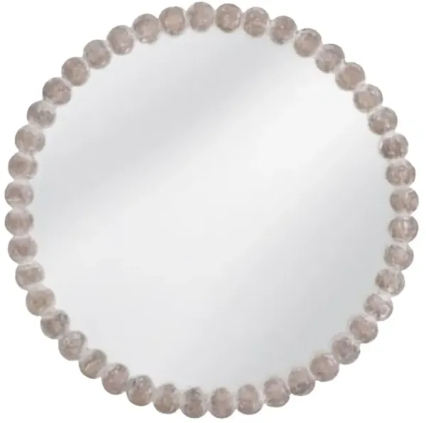 Gio 30" Round Wall Mirror, Whitewash