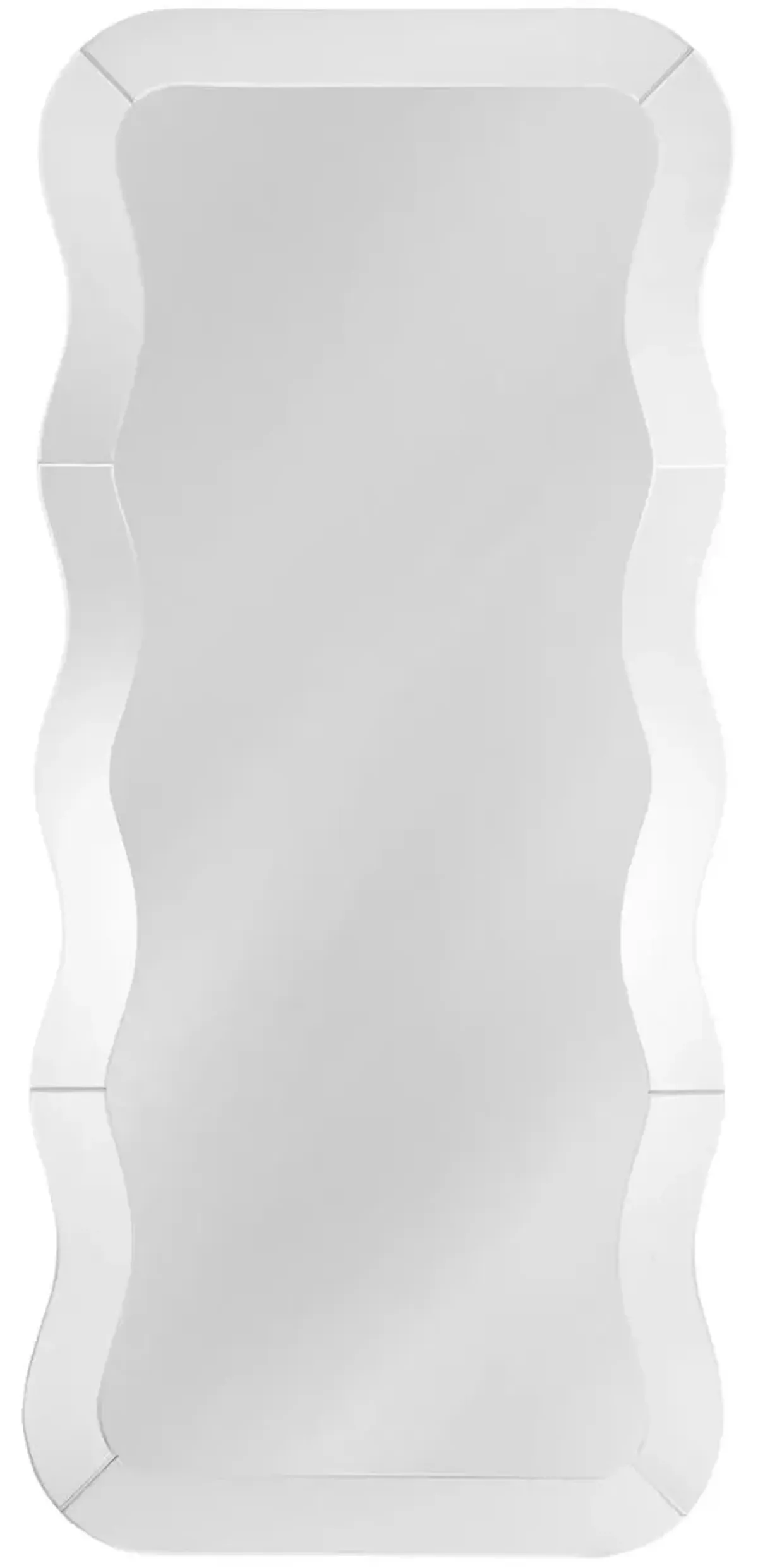 Bellamy Wavy Floor Mirror, Clear