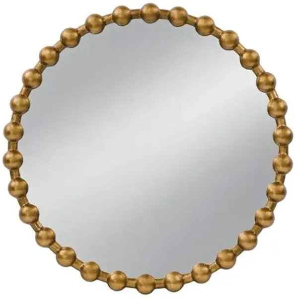 Orchid 36" Round Wall Mirror - Gold Leaf