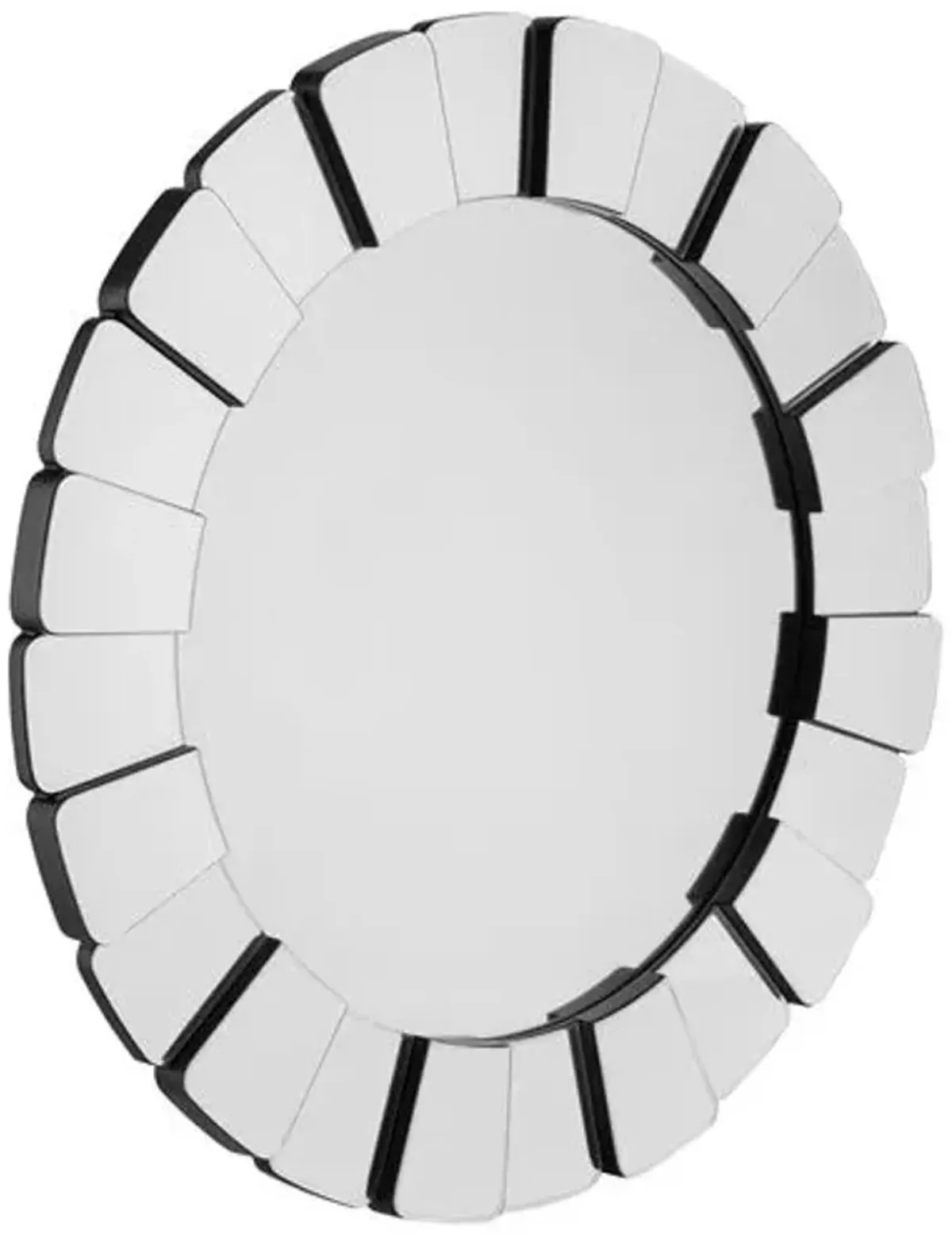 Sophia Petal 40" Round Wall Mirror - Clear