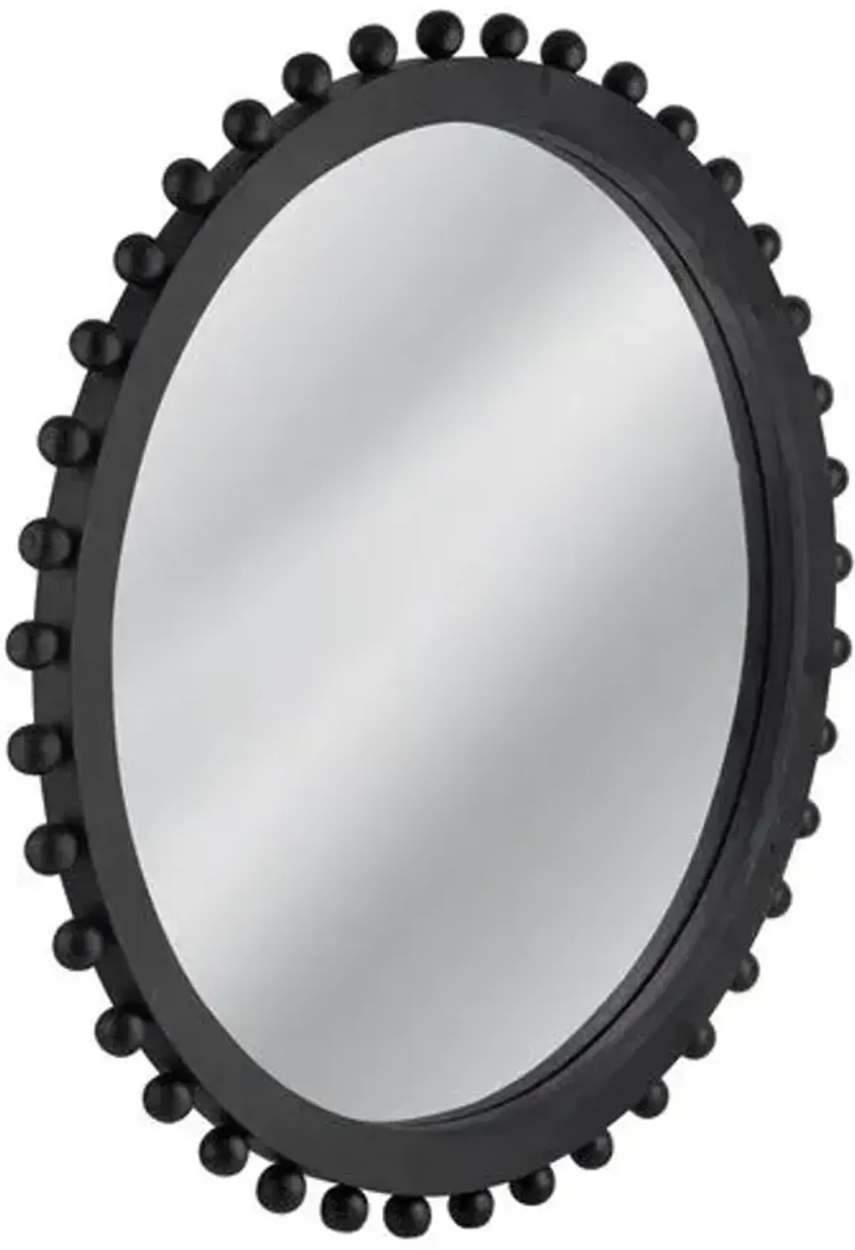Lilith 50" Round Wall Mirror - Matte Black