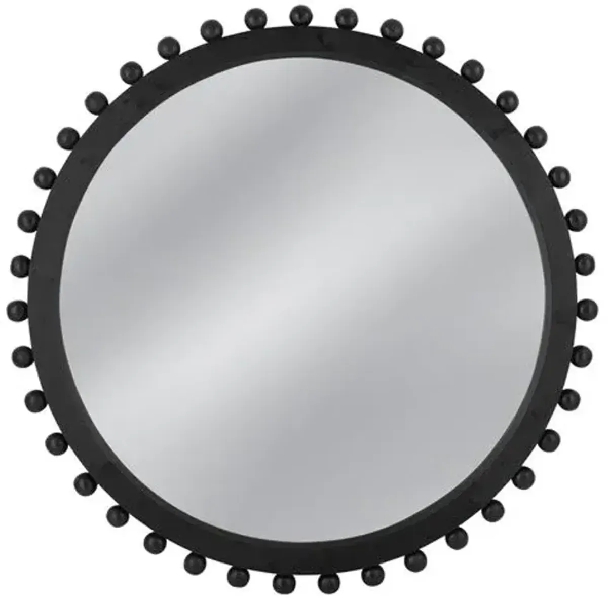 Lilith 50" Round Wall Mirror - Matte Black