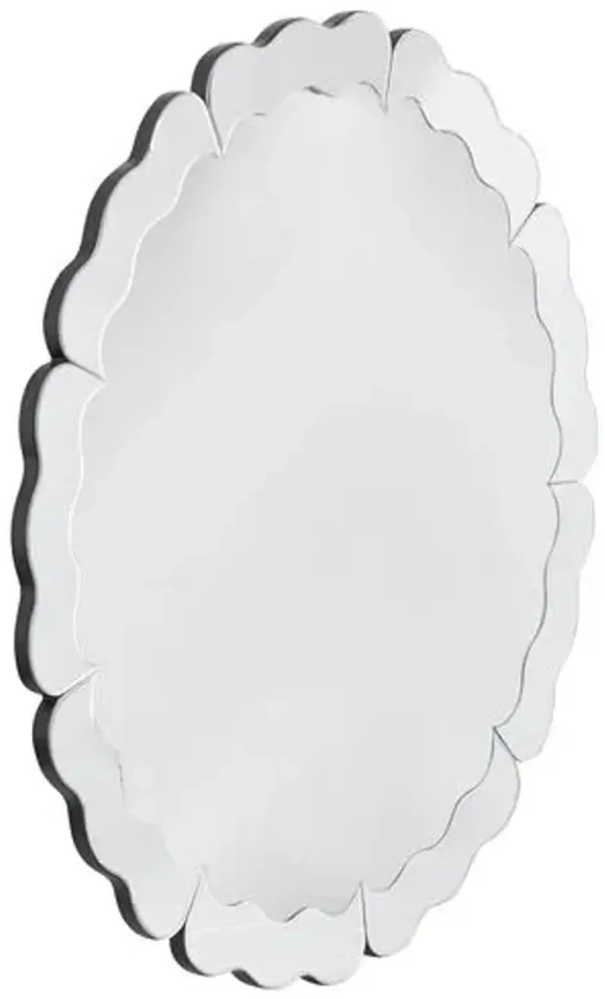 Brandon 40" Round Petal Wall Mirror - Clear