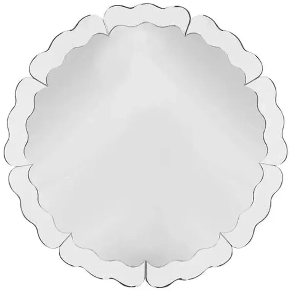 Brandon 40" Round Petal Wall Mirror - Clear
