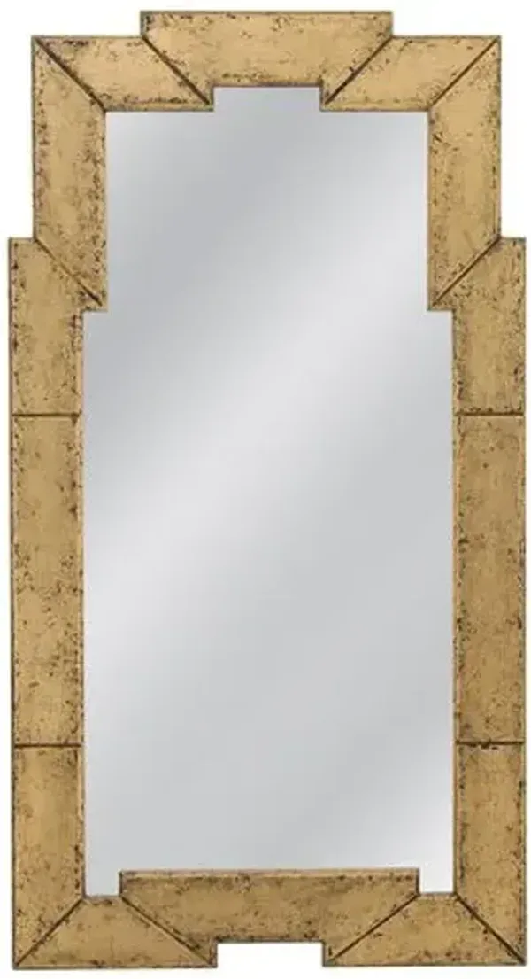 Sky Art Deco Floor Mirror - Antique Gold