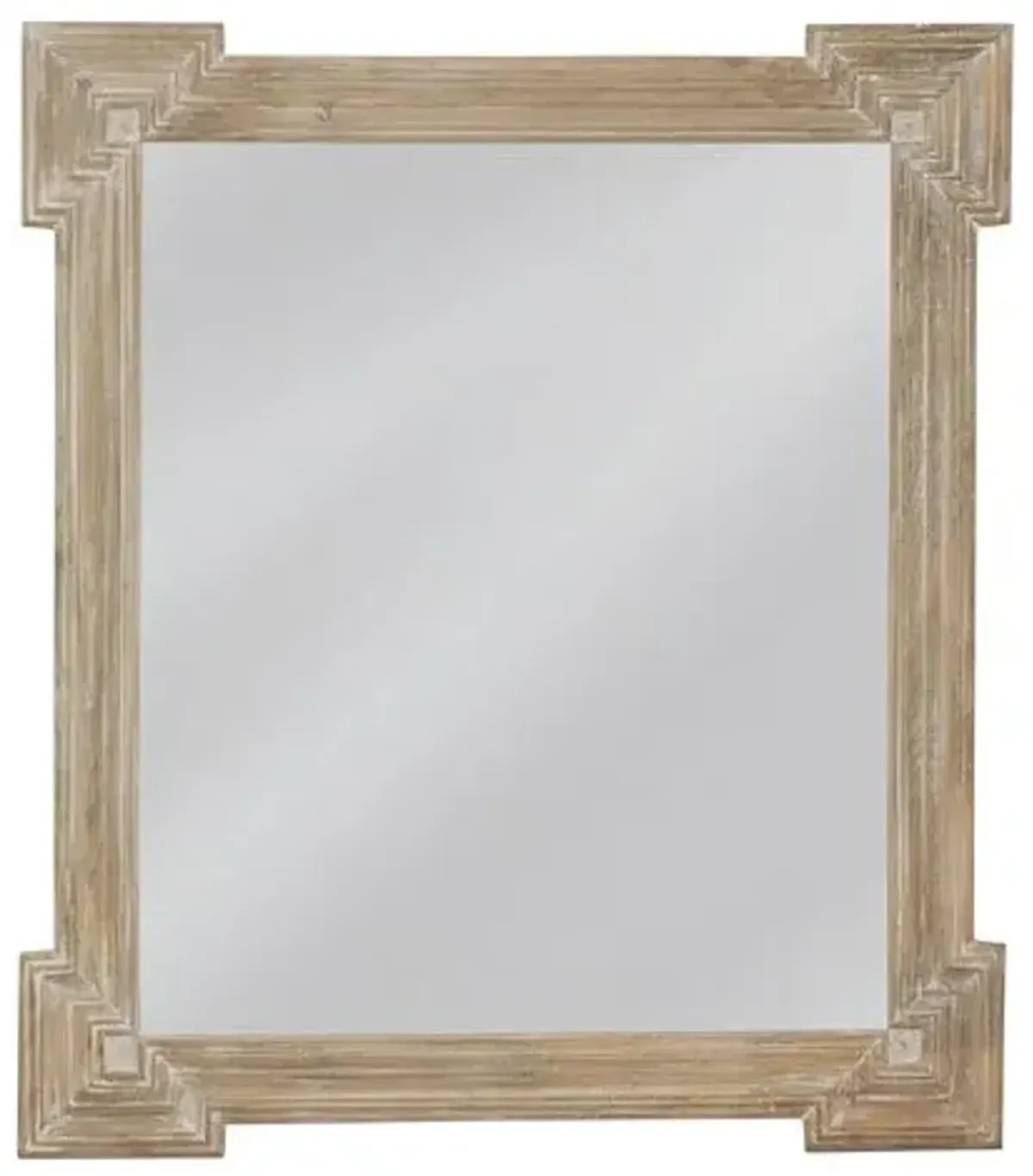 Wyatt Capped Corner Wall Mirror - White Wash