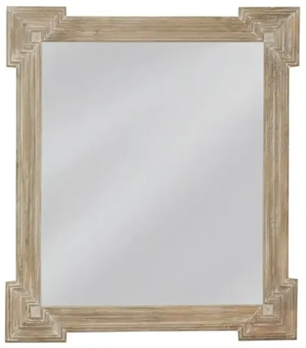 Wyatt Capped Corner Wall Mirror - White Wash