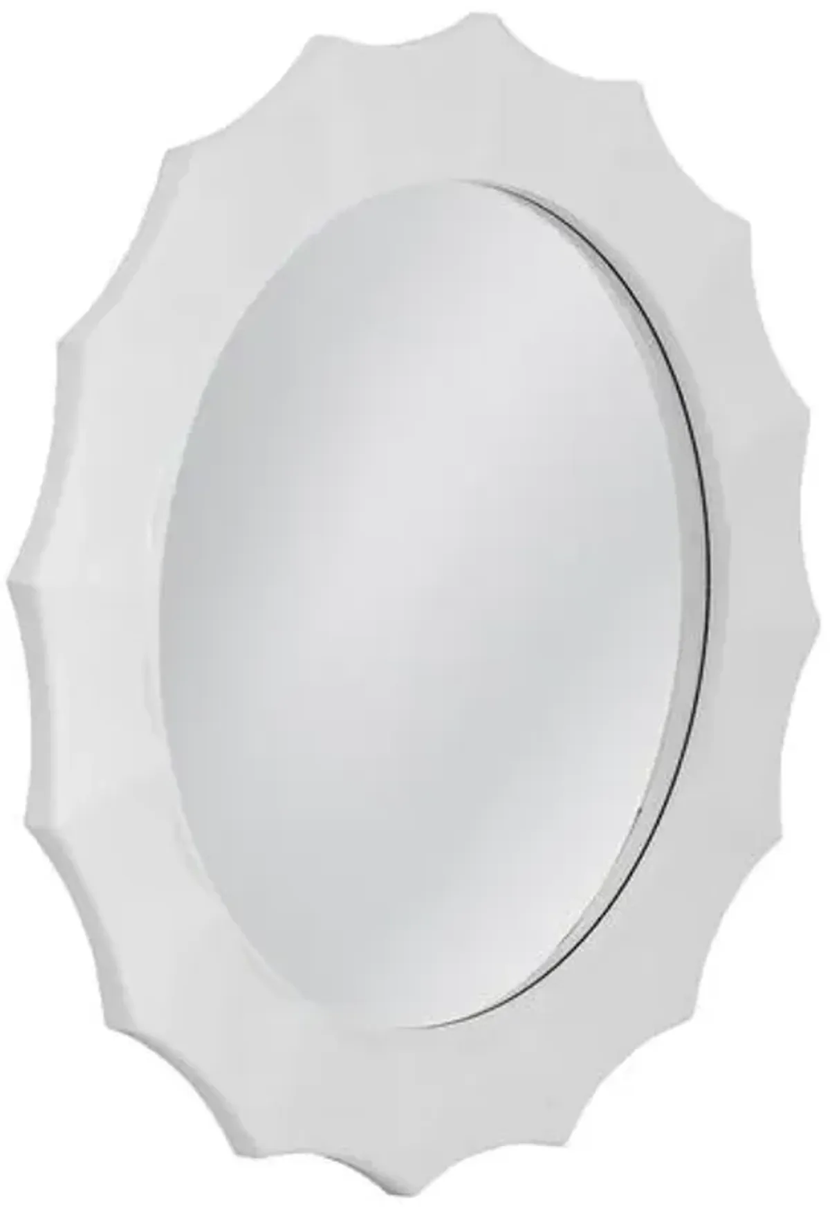 Carlos Inverted Curve 36" Round Glossy Wall Mirror