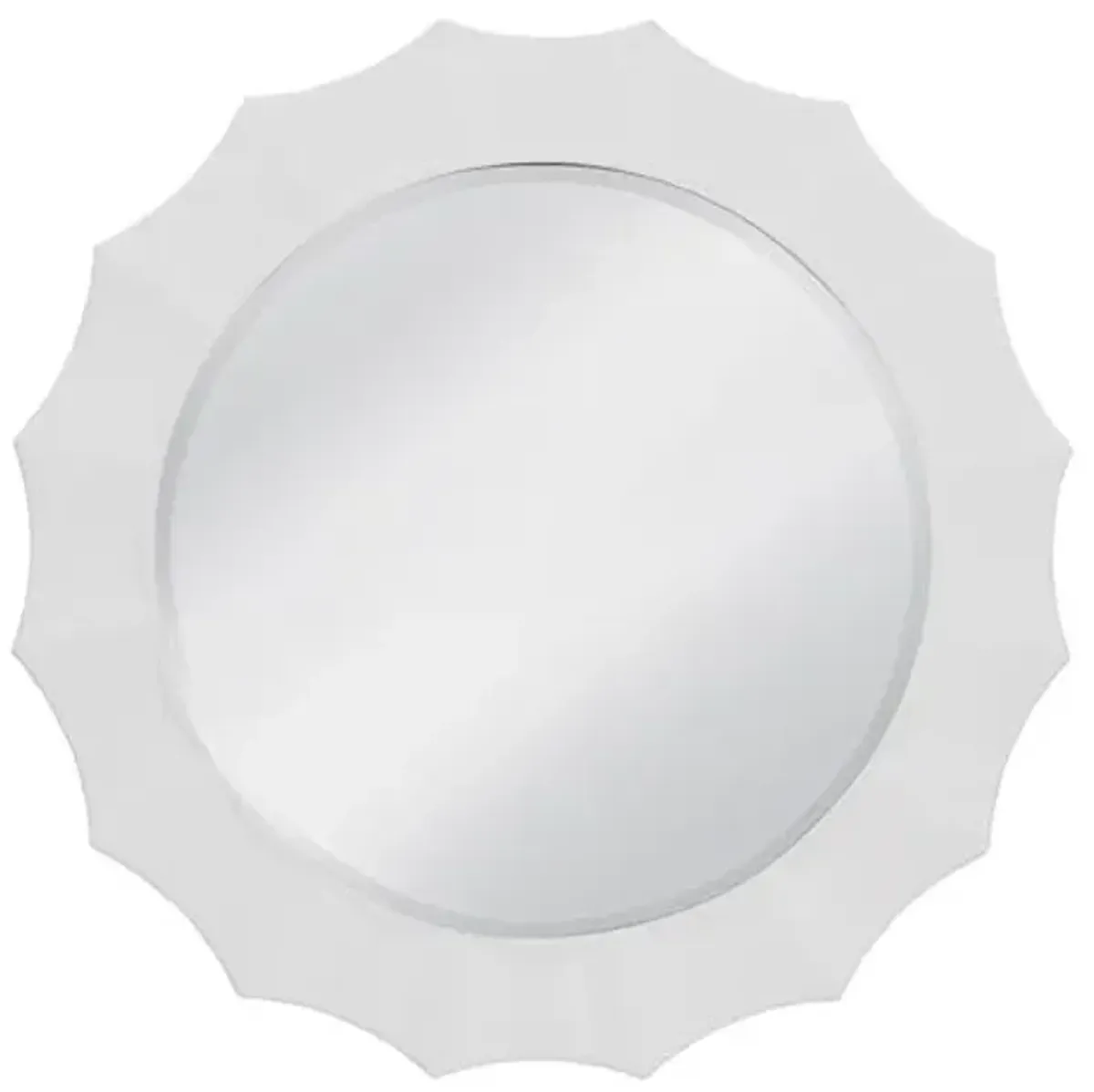 Carlos Inverted Curve 36" Round Glossy Wall Mirror