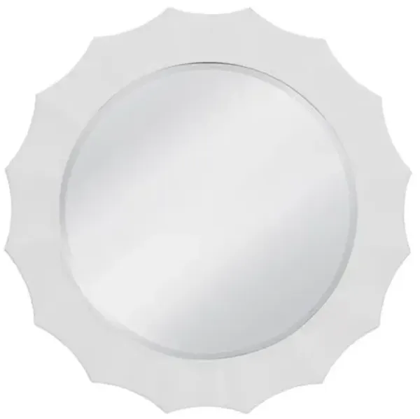 Carlos Inverted Curve 36" Round Glossy Wall Mirror