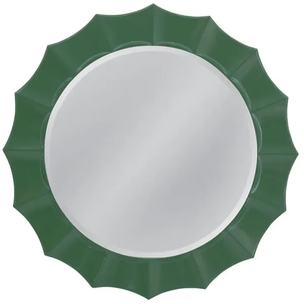 Carlos Inverted Curve 36" Round Glossy Wall Mirror